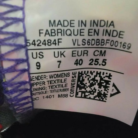 Converse All Star Chuck Taylor Low OX Women's Size 9 Purple Gray Shoes - Picture 4 of 9